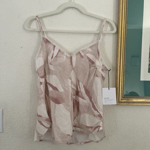 Bella Dahl Tops - Bella Dahl Frayed edge Tencel Cami Size XS Pink Abstract